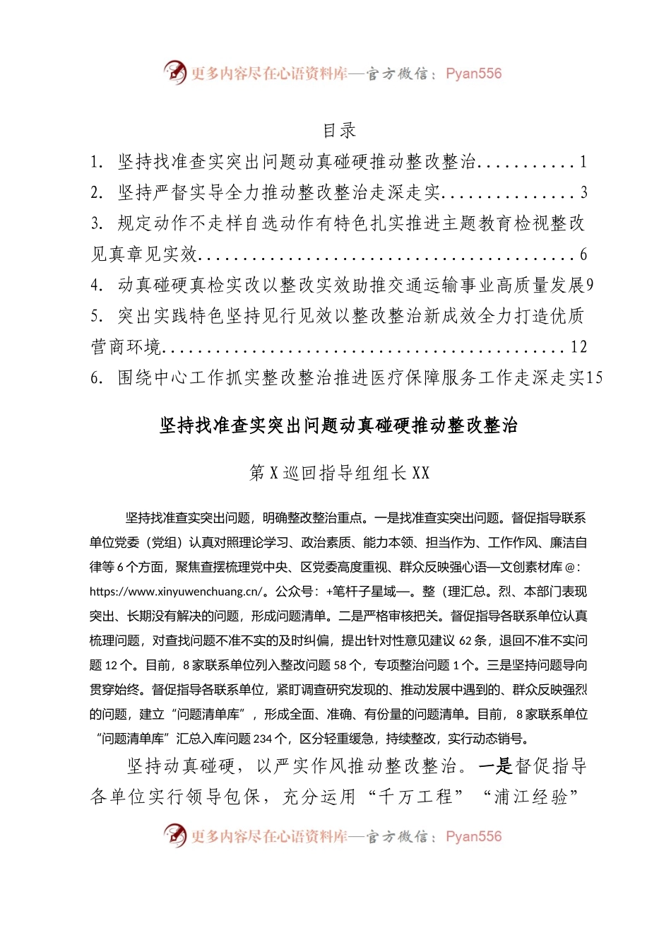 在自治区主题教育整改整治工作推进电视电话会上的交流发言汇编6篇.docx_第1页