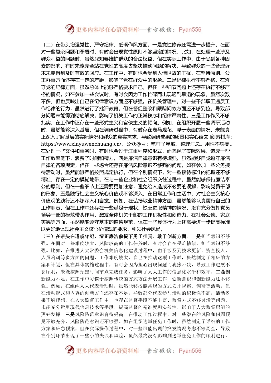 市人大副主任关于2024年度民主生活会个人对照检视材料.docx_第2页