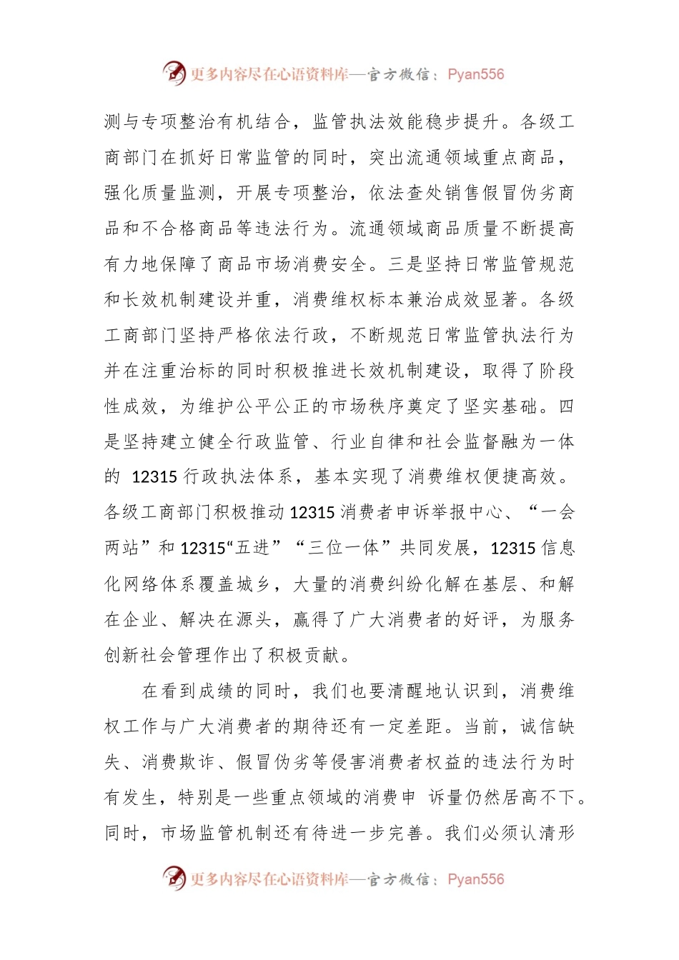 在重点领域消费维权专项整治工作的发言.docx_第2页
