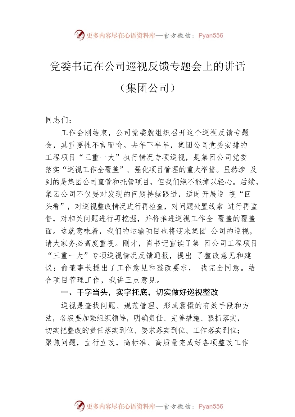 巡视巡察主题专题会议讲话材料汇编（6篇）.docx_第2页
