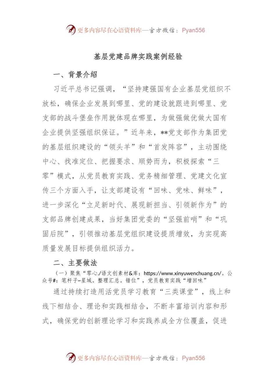 基层党建品牌实践案例经验.docx_第1页