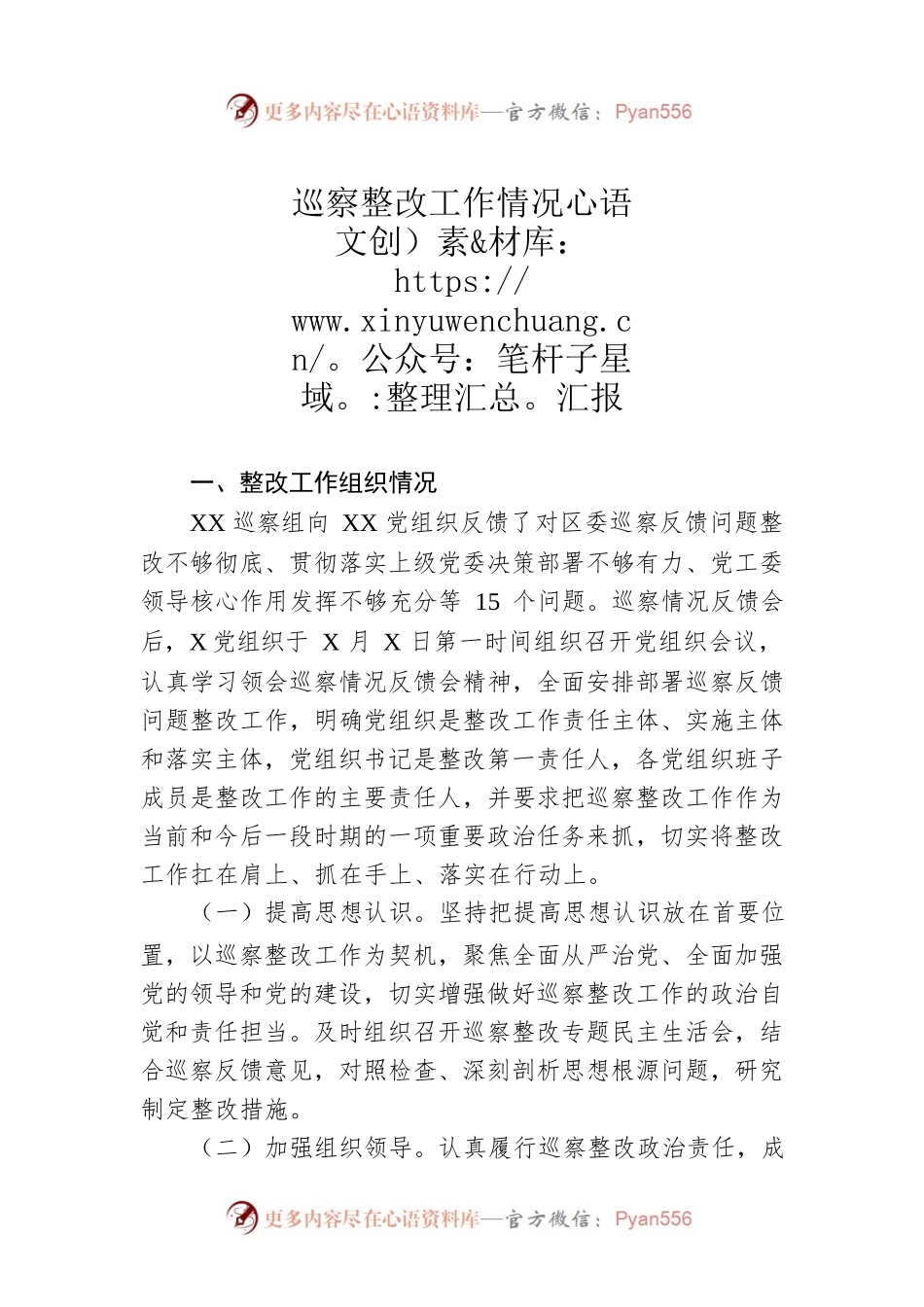 巡察整改工作情况汇报.docx_第1页