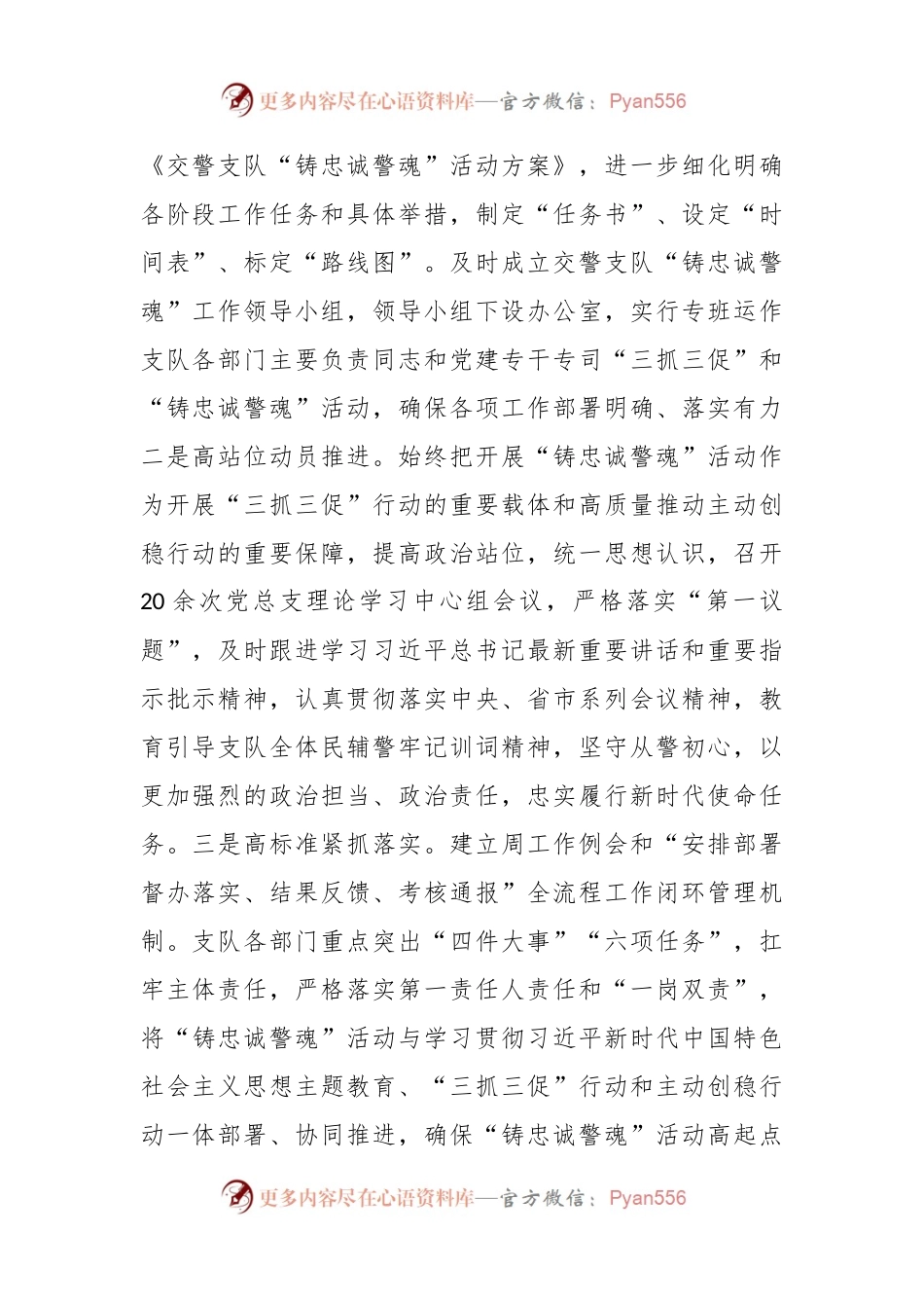 市公安局支队“铸忠诚警魂”活动开展情况报告.docx_第2页