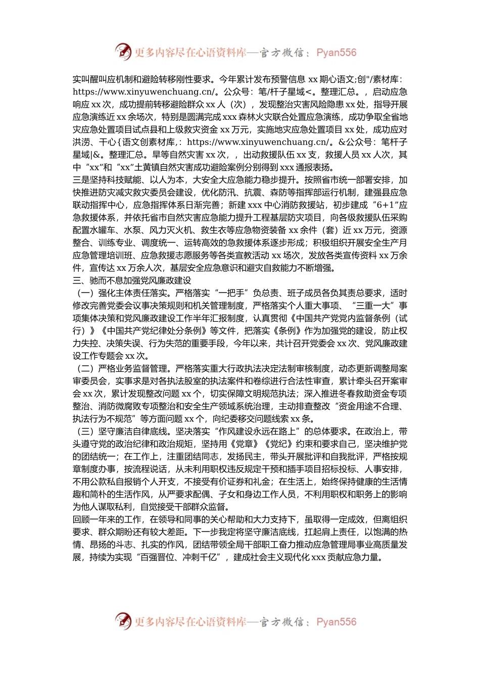 应急局主任负责同志2024年度述责述廉报告.docx_第2页