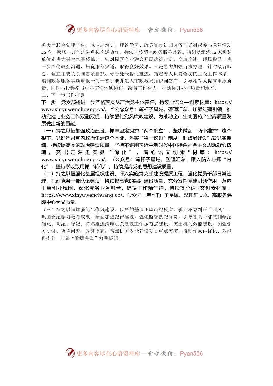 市药监局党支部书记2024年履行全面从严治党“一岗双责”述职述廉报告.docx_第2页