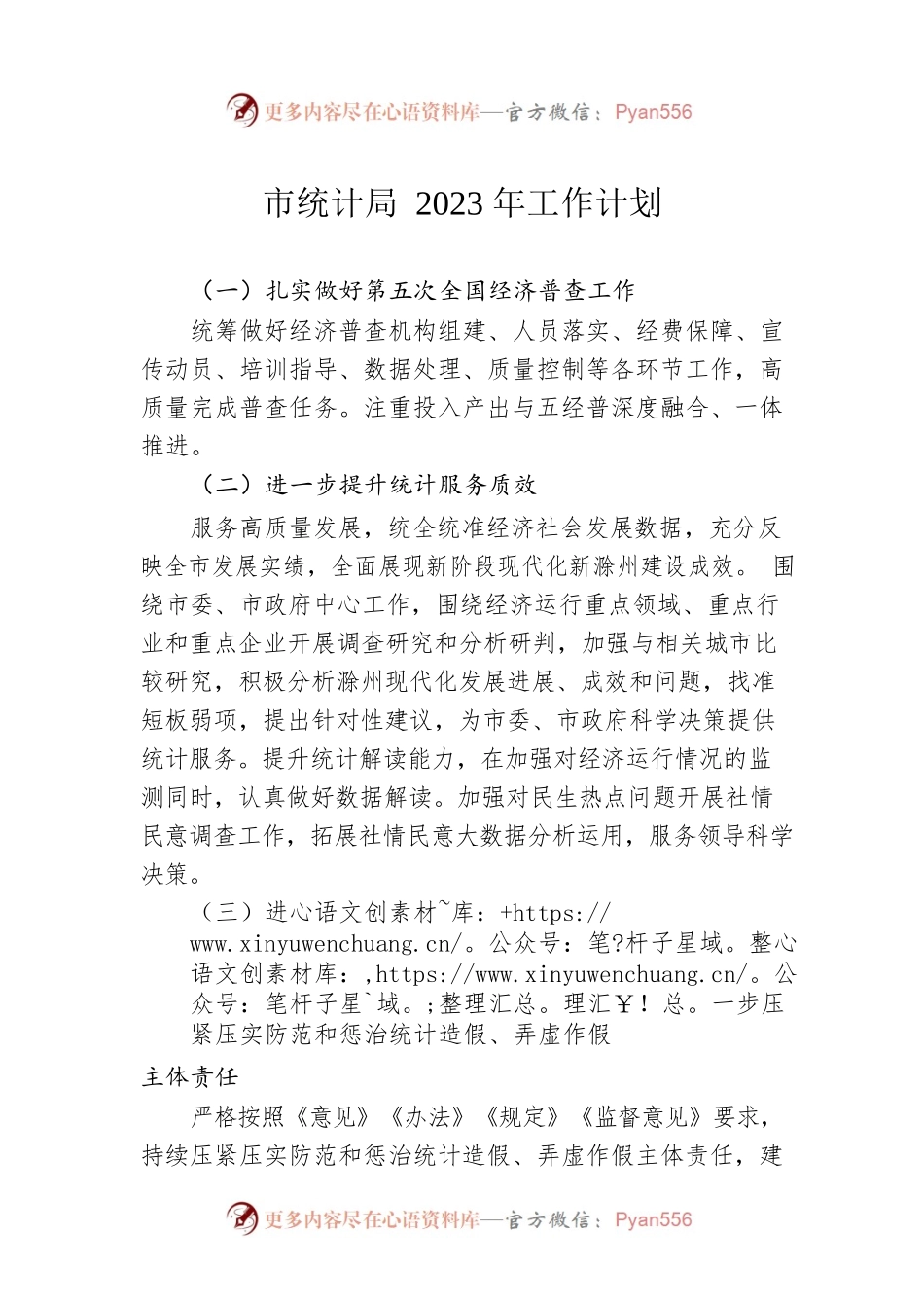 市统计局2023年工作计划.docx_第1页