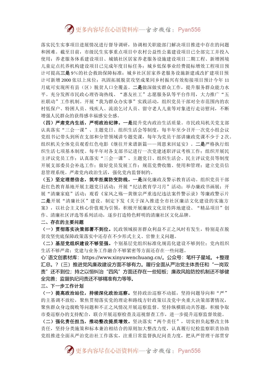市民政局党组2024年巡察整改工作情况报告.docx_第2页