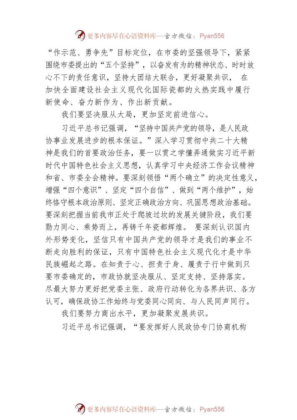 市政协党组书记、主席在政协闭幕大会上的讲话.docx_第2页
