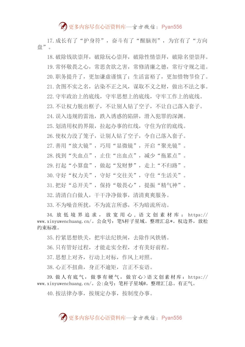 廉洁自律类排比句40例（2022年8月3日）.docx_第2页