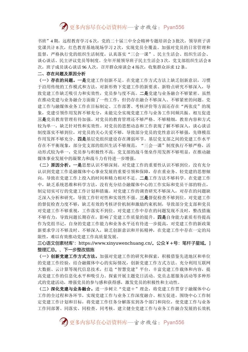 市融媒体中心党组书记2024年抓基层党建工作述职情况报告.docx_第2页
