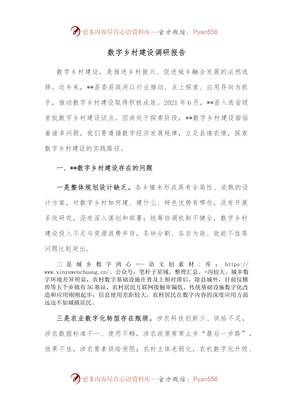 数字乡村建设调研报告.docx_第1页