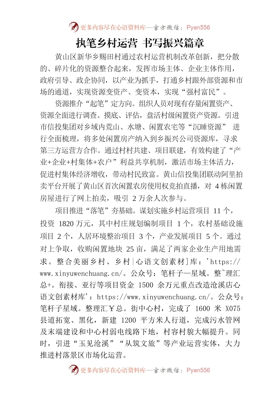 执笔乡村运营 书写振兴篇章.docx_第1页