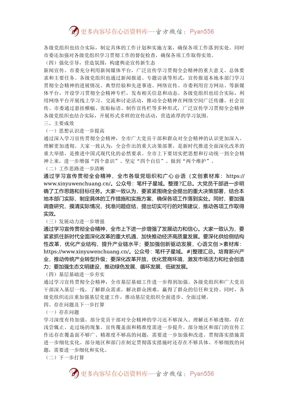 市委学习贯彻党的二十届三中全会精神工作经验交流.docx_第2页
