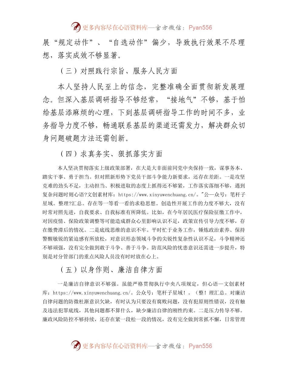 市局副职主题教育专题民主生活会个人对照检查材料.docx_第2页