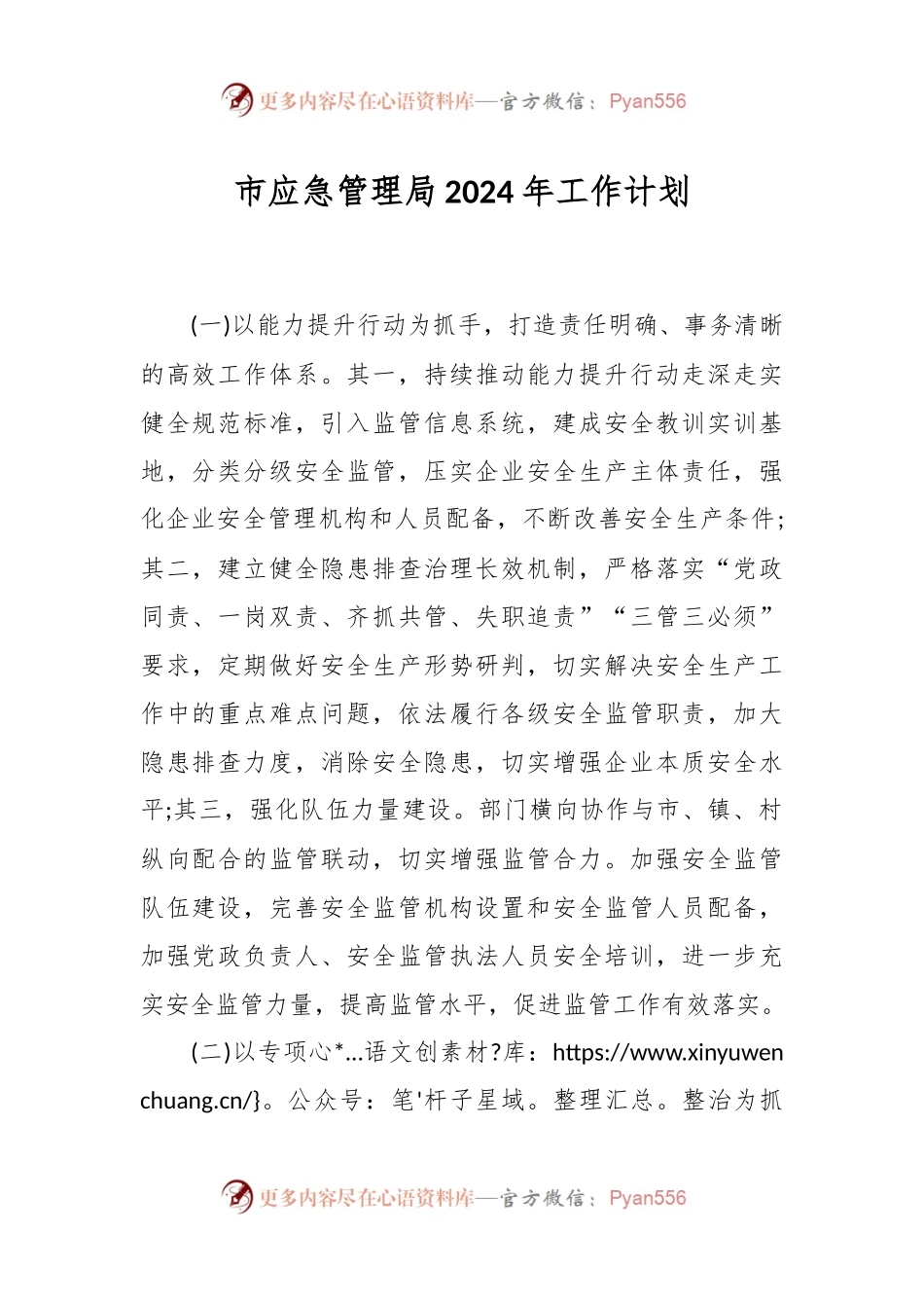 市应急管理局2024年工作计划.docx_第1页