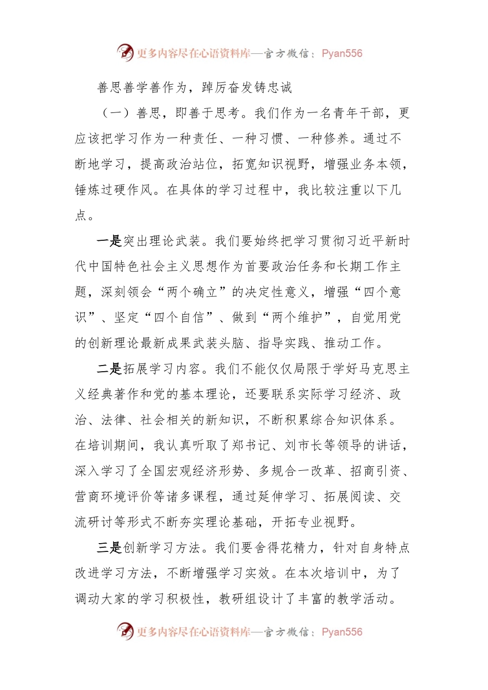市委青年干部培训班心得.docx_第2页