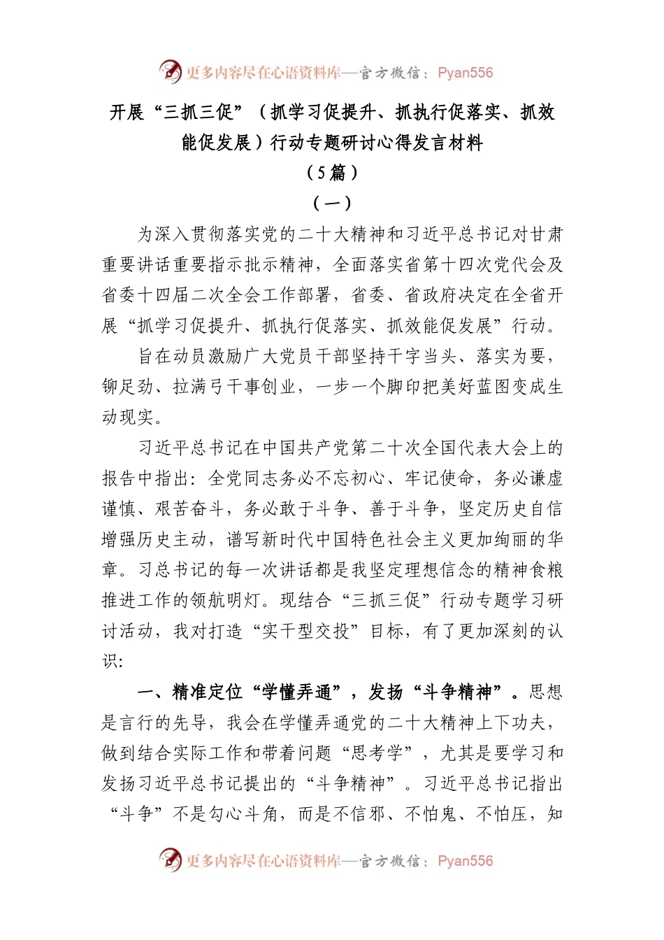 开展“三抓三促”（抓学习促提升、抓执行促落实、抓效能促发展）行动专题研讨心得发言材料.docx_第1页