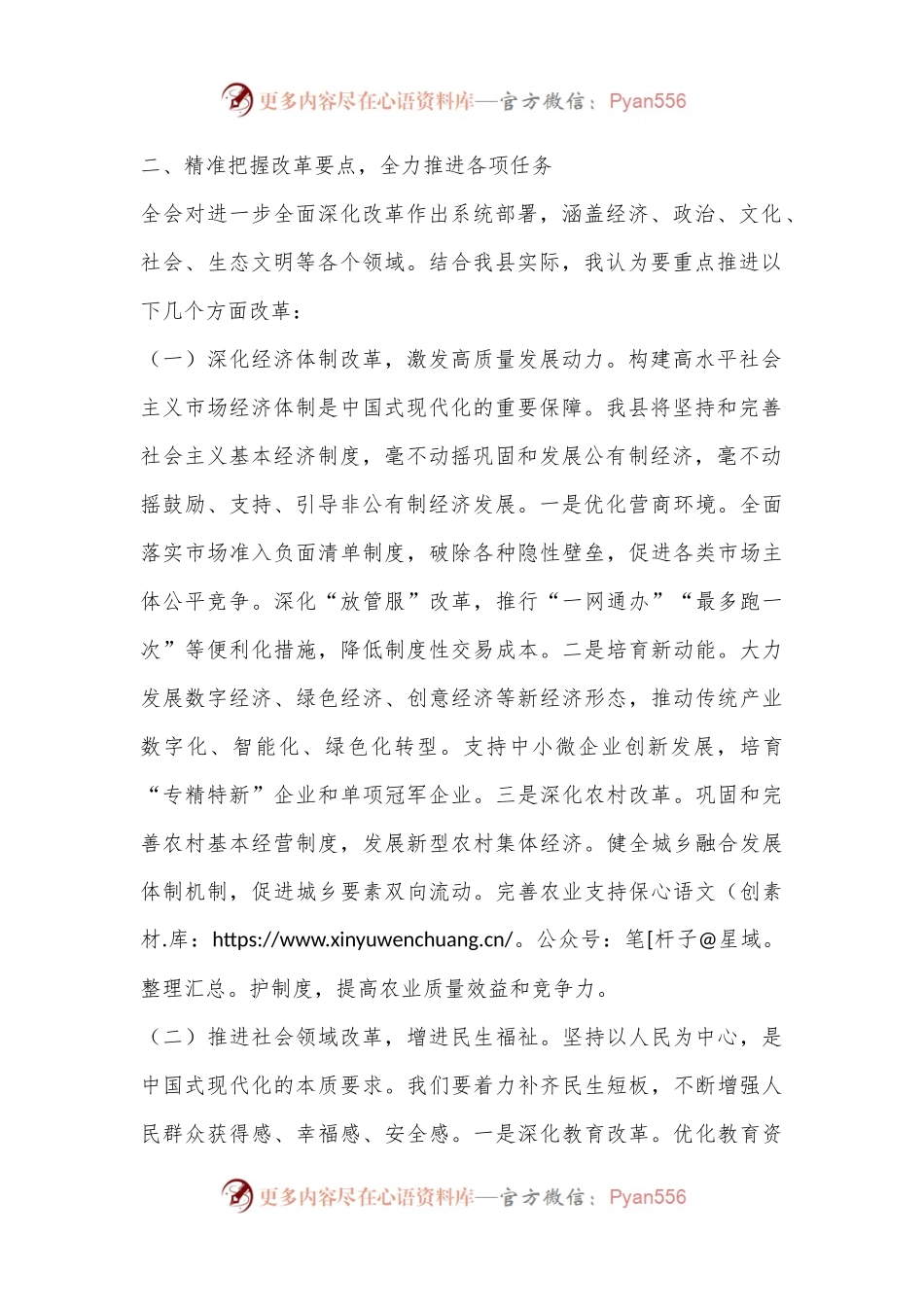 常务副县长学习党的二十届三中全会精神研讨发言材料.docx_第2页