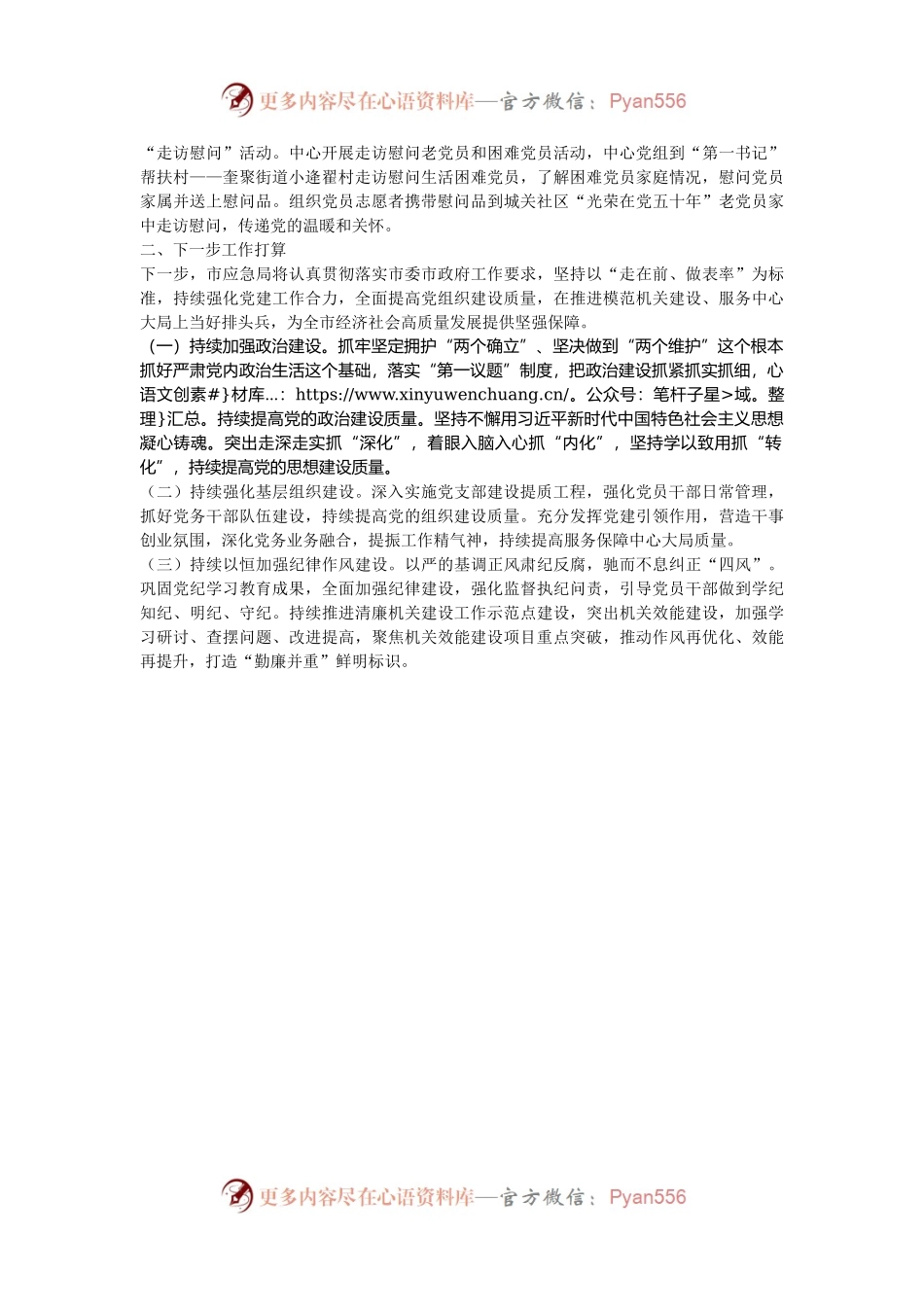 市检验检测中心党支部2024年落实全面从严治党主体责任工作情况报告.docx_第2页