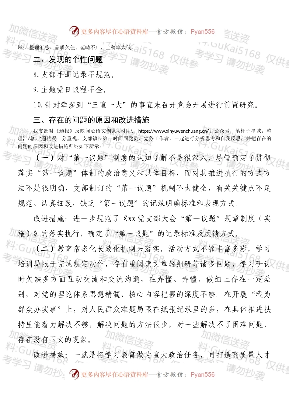 支部党建工作目标责任检查整改情况报告.docx_第2页