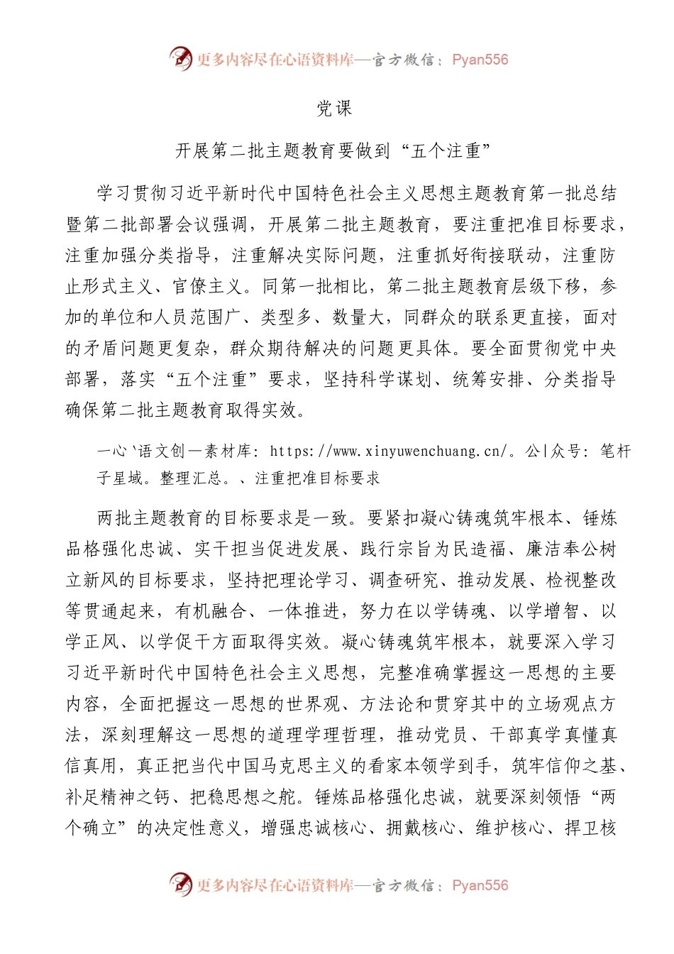 开展第二批主题教育要做到“五个注重”3900字.docx_第1页
