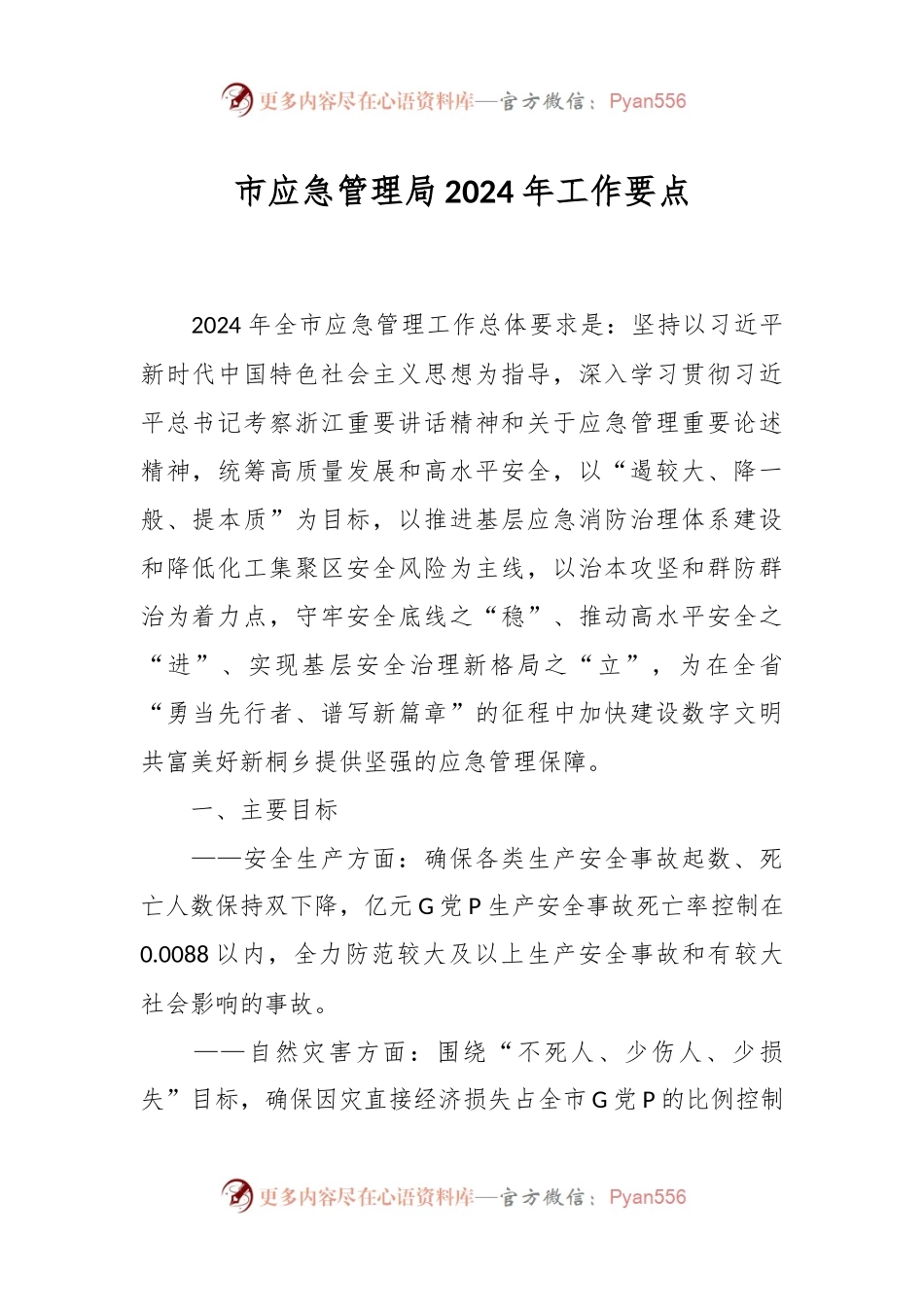 市应急管理局2024年工作要点.docx_第1页