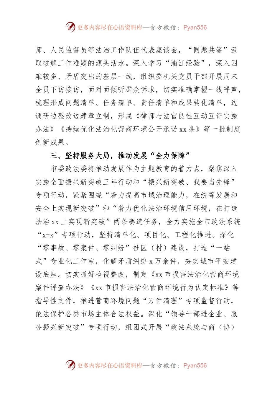 市政法部门主题教育工作经验材料委总结汇报报告.docx_第2页