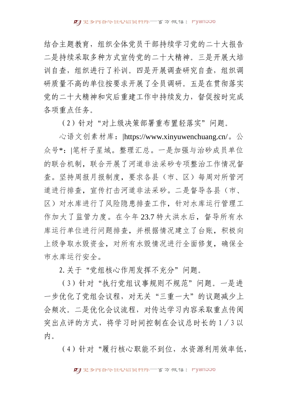 市水利局党组关于巡察整改进展情况的报告.docx_第2页