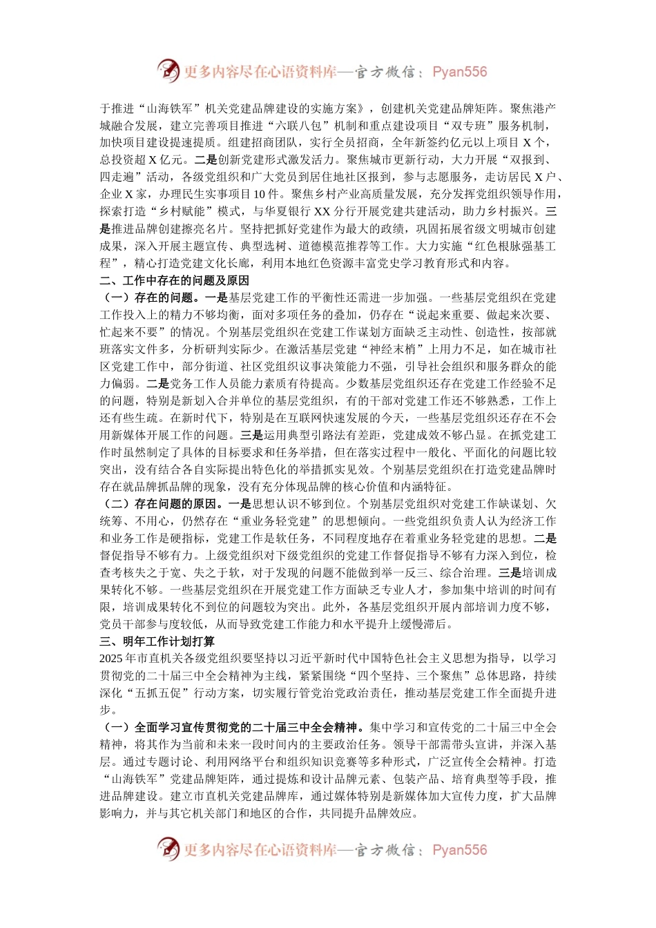 市直单位2024年度书记抓基层党建述职报告.docx_第2页