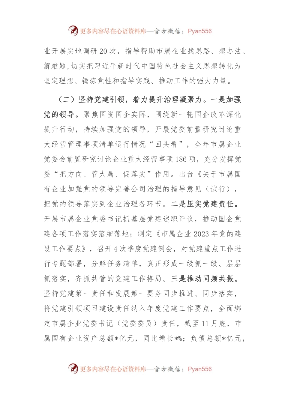 市国资委关于2023年党建工作总结.docx_第2页