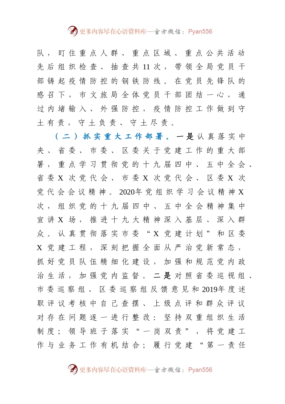 文旅局党组书记抓基层党建工作述职报告.docx_第2页