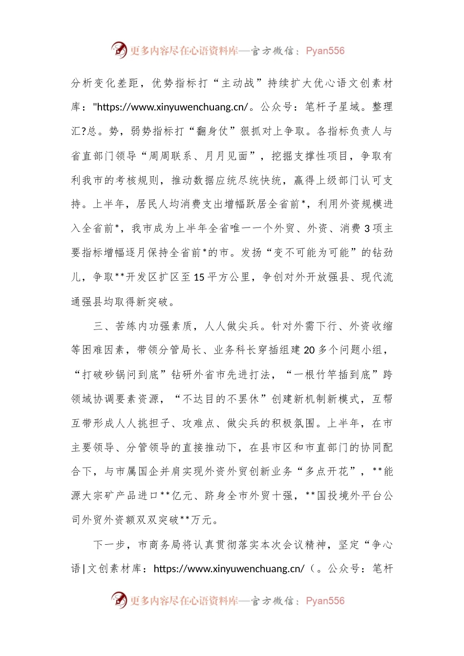 市商务局局长在2024年全市上半年总结会上的发言.docx_第2页