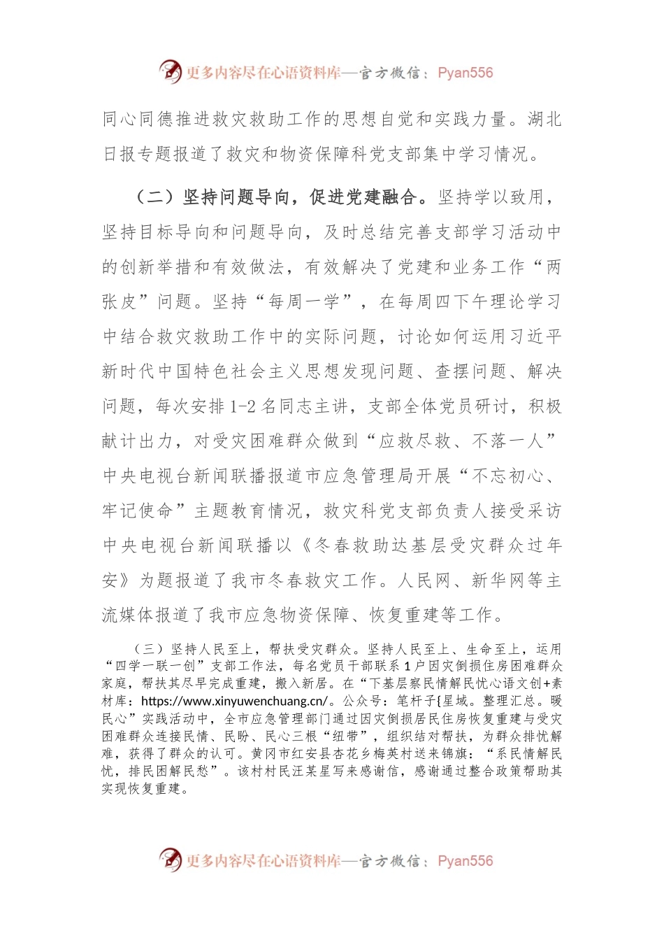 市应急管理局关于党支部建设情况汇报.docx_第2页