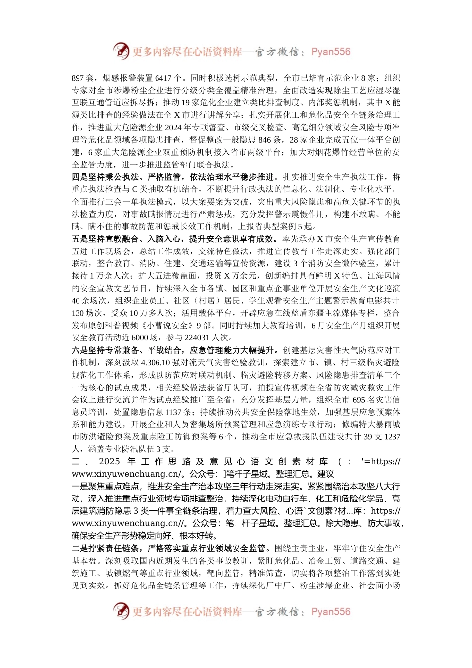 市应急管理局2024年度安全生产工作总结及2025年工作思路.docx_第2页