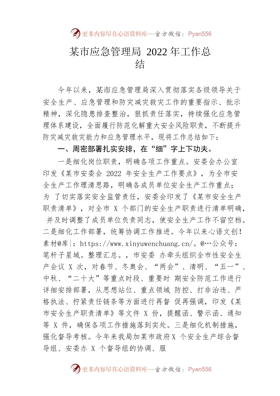 市应急管理局2022年工作总结.docx_第1页