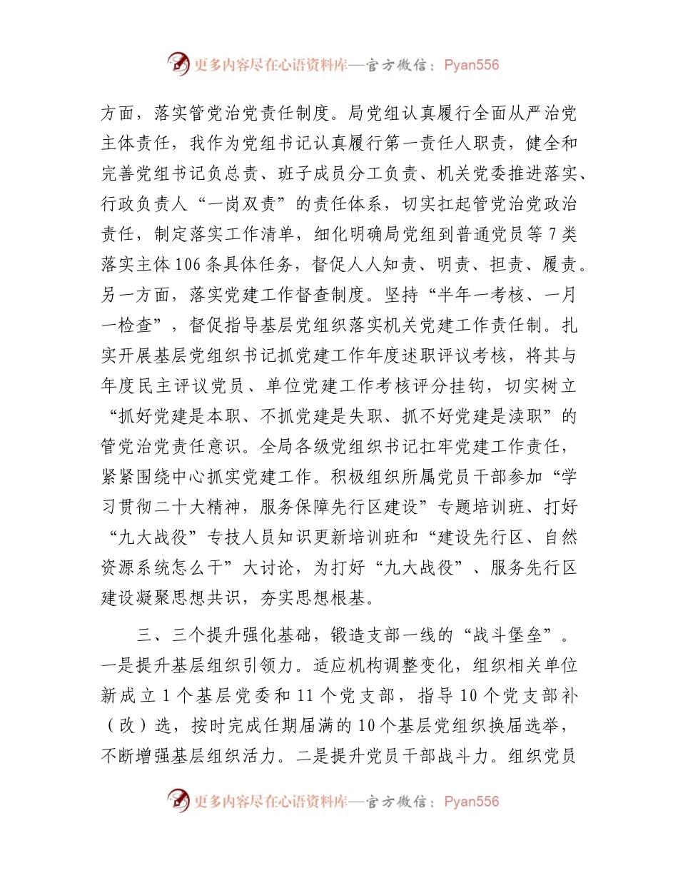 市自然资源系统三年党建工作进展情况总结汇报.docx_第2页
