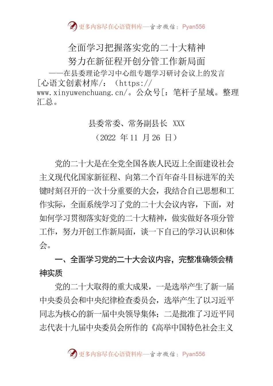 常务副县长研讨材料(理论学习中心组).docx_第1页