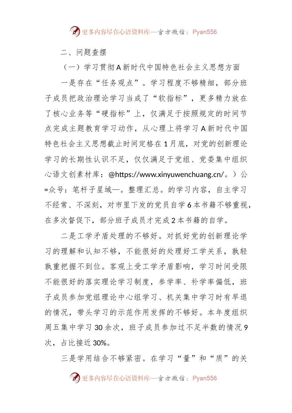 文旅系统2023年度主题教育专题民主生活会班子对照检查（含政绩观+反面典型案例）.docx_第2页