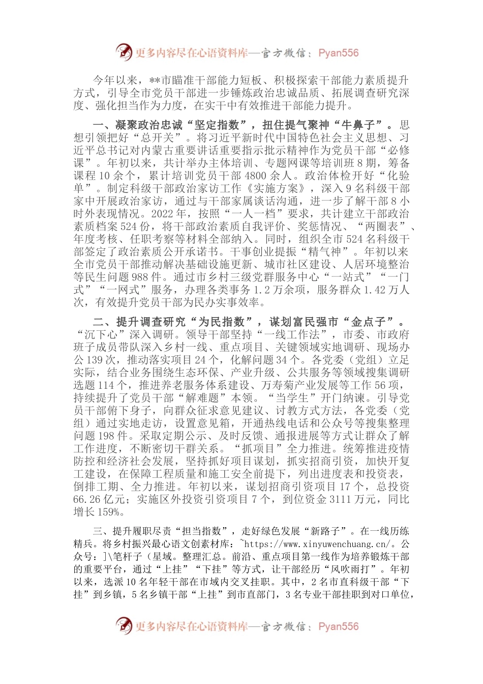 干部能力提升工作汇报.docx_第1页