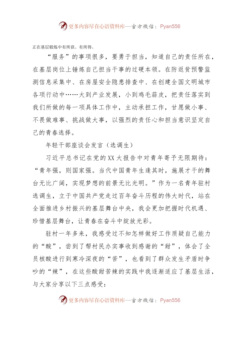 年轻干部座谈会发言（选调生）.docx_第2页