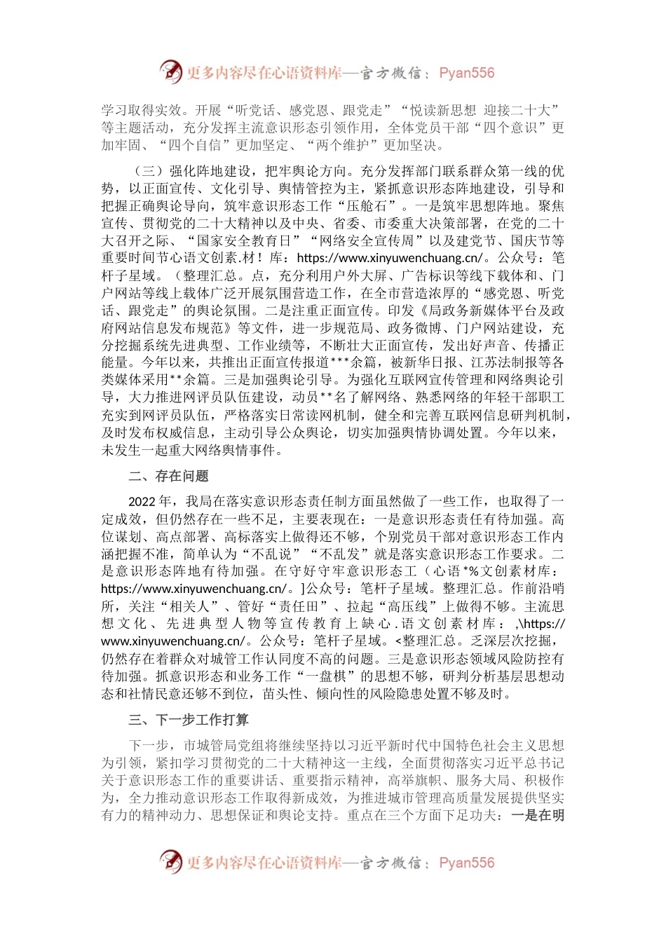 市城管局2022年意识形态工作责任制情况报告.docx_第2页
