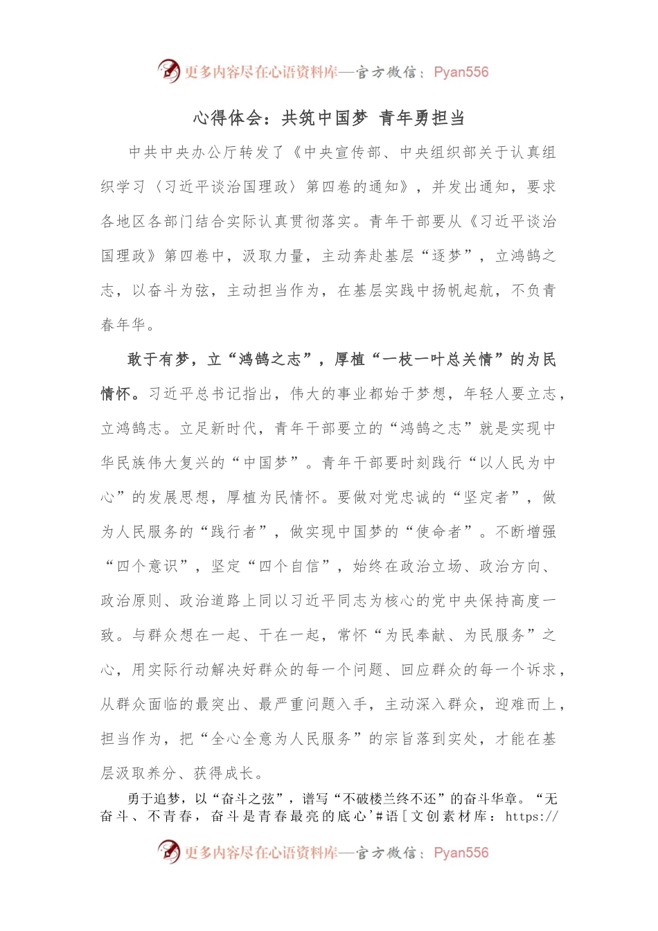 心得体会：共筑中国梦 青年勇担当.docx_第1页