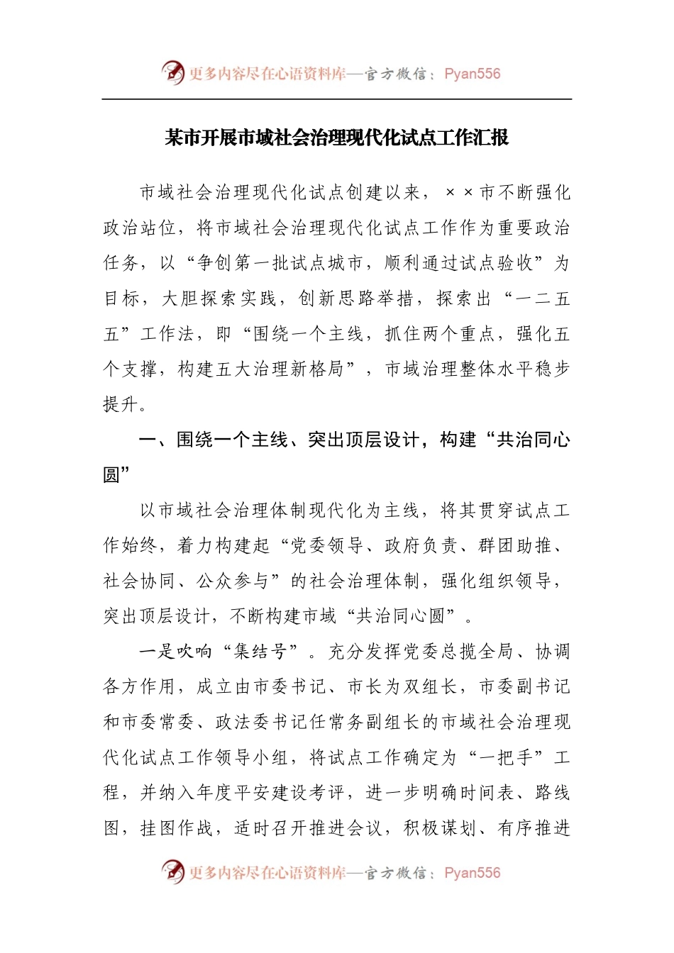 开展市域社会治理现代化试点工作汇报.docx_第1页