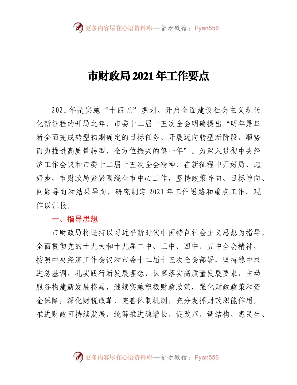 市财政局2021年工作要点.docx_第1页