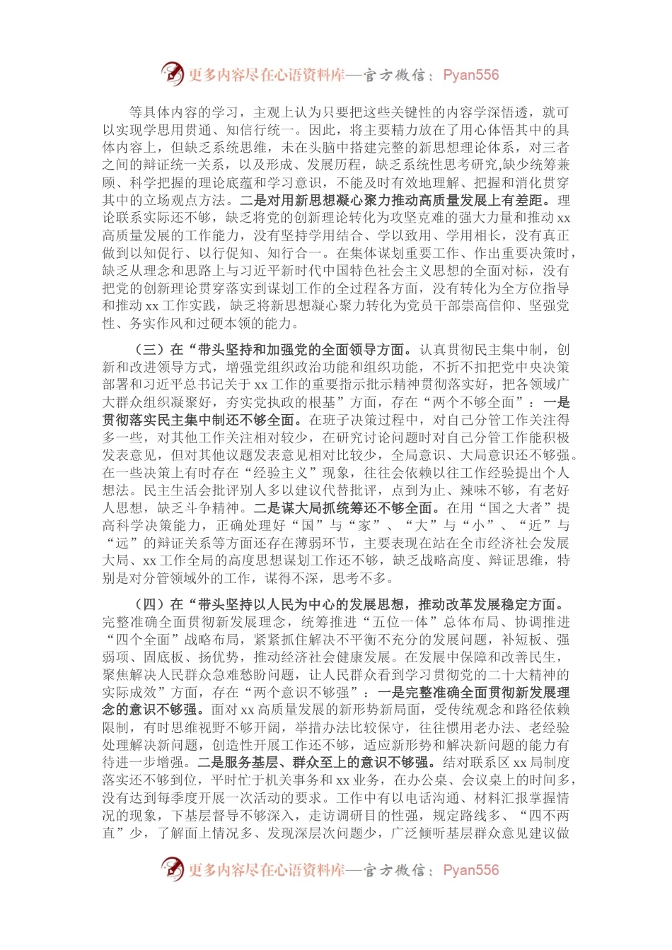 市局党组副书记2022年度民主生活会对照检查材料.docx_第2页