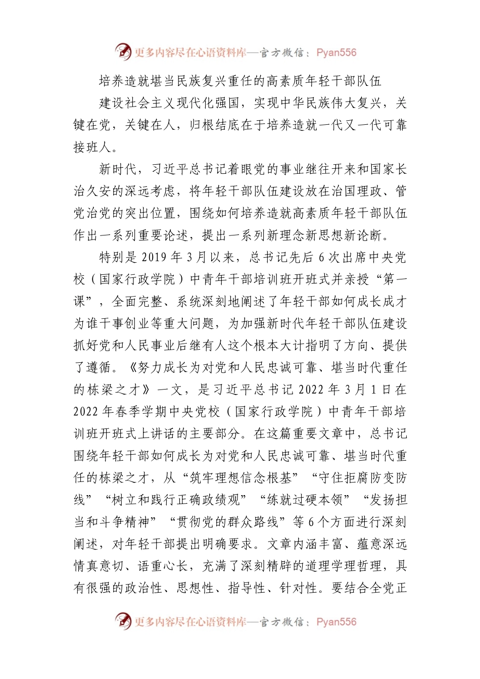 年轻干部队伍党课.docx_第1页