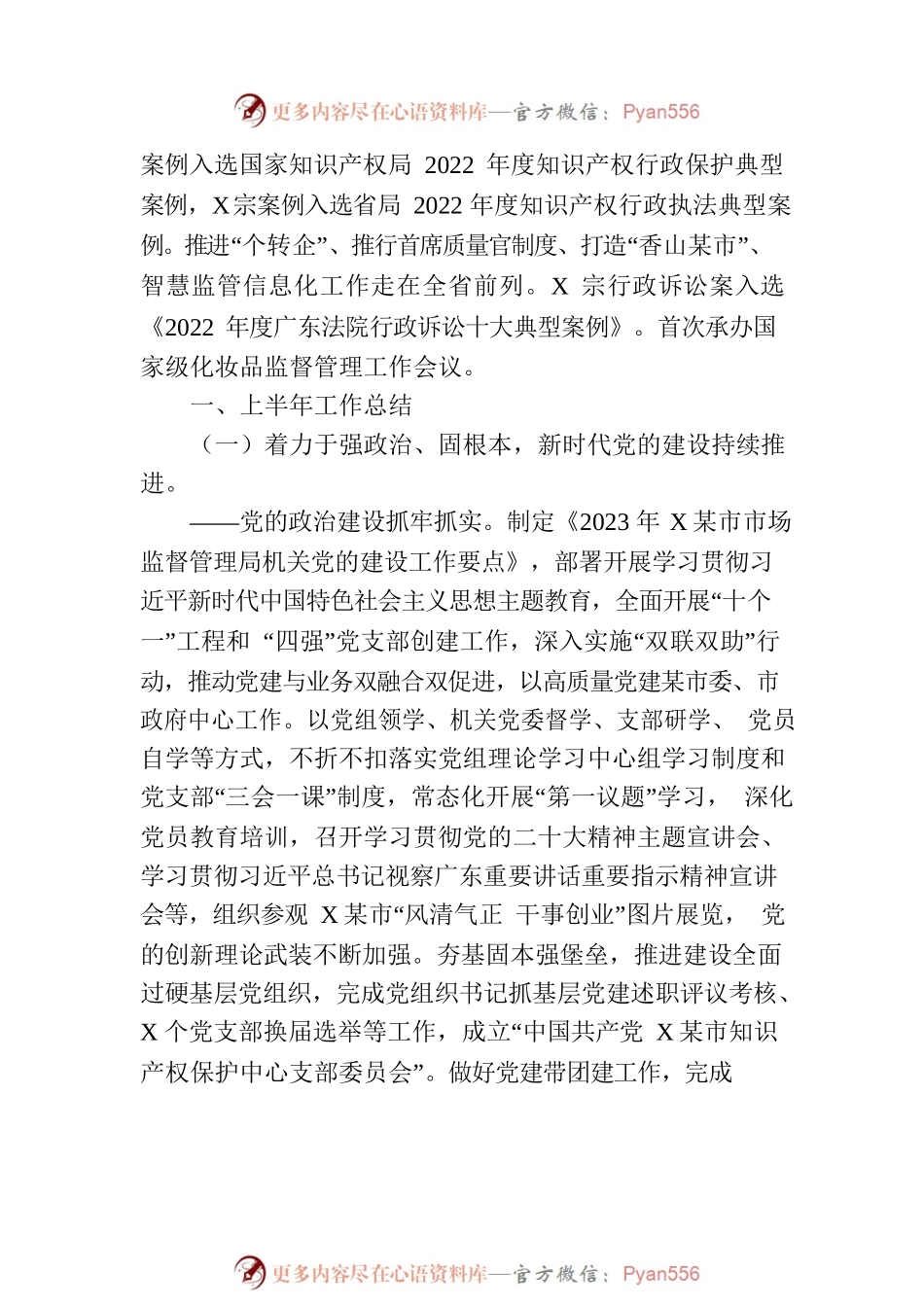 市市场监督管理局2023年上半年工作总结和下半年工作计划（20230807）.docx_第2页