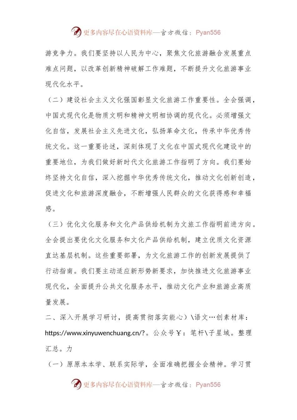 文化旅游局局长深入学习贯彻二十届三中全会精神研讨发言材料.docx_第2页