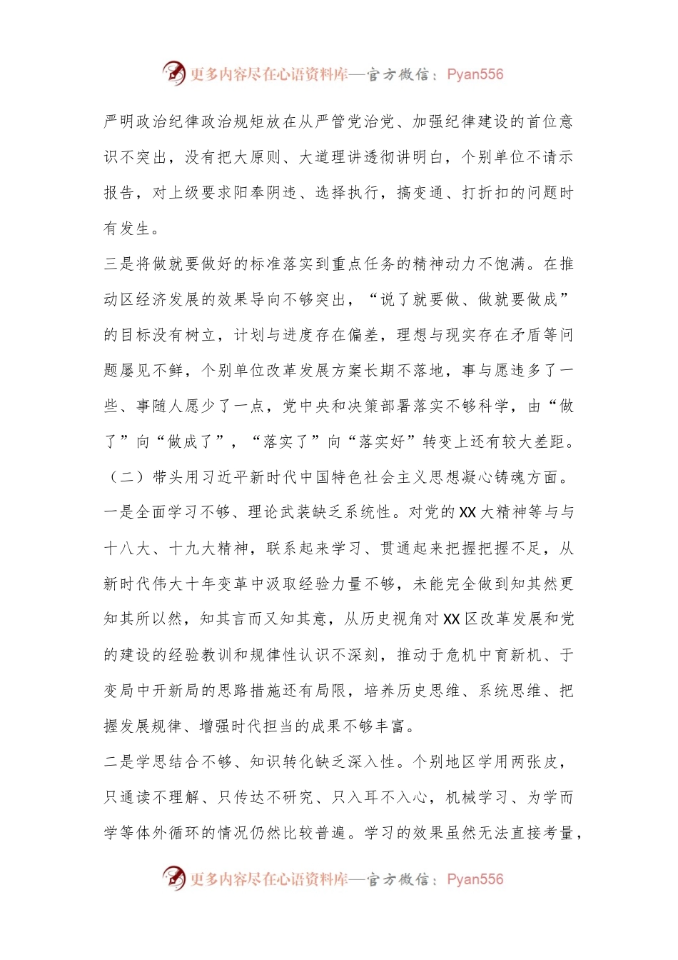 市领导班子2022年度民主生活会对照检查材料（六个带头）.docx_第2页