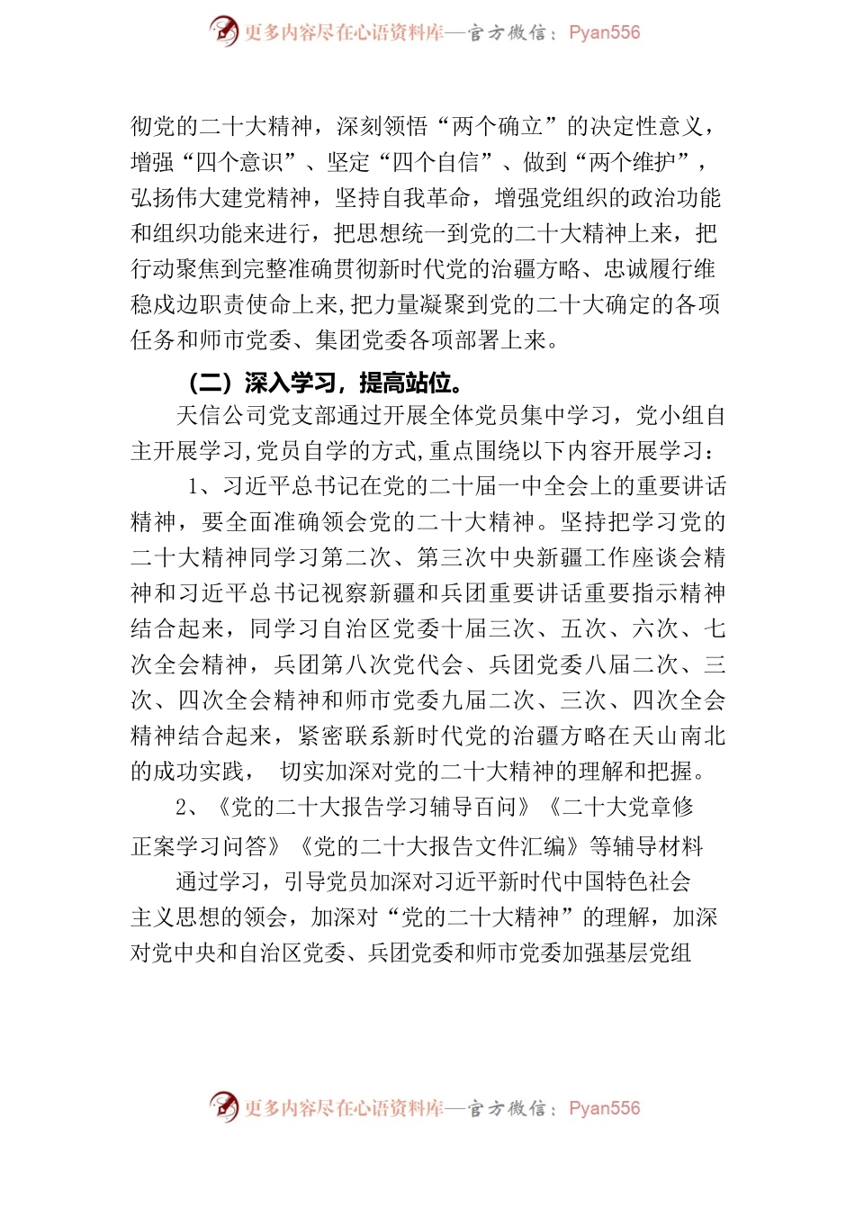投资发展有限公司2022年组织生活会情况总结报告.docx_第2页